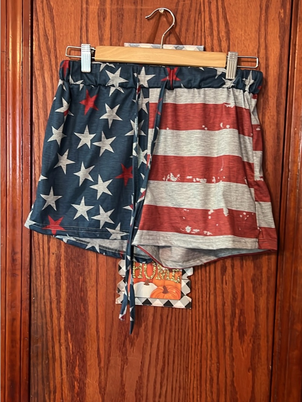 Patriotic Stars & Stripes Lounge Shorts - Red, White & Blue